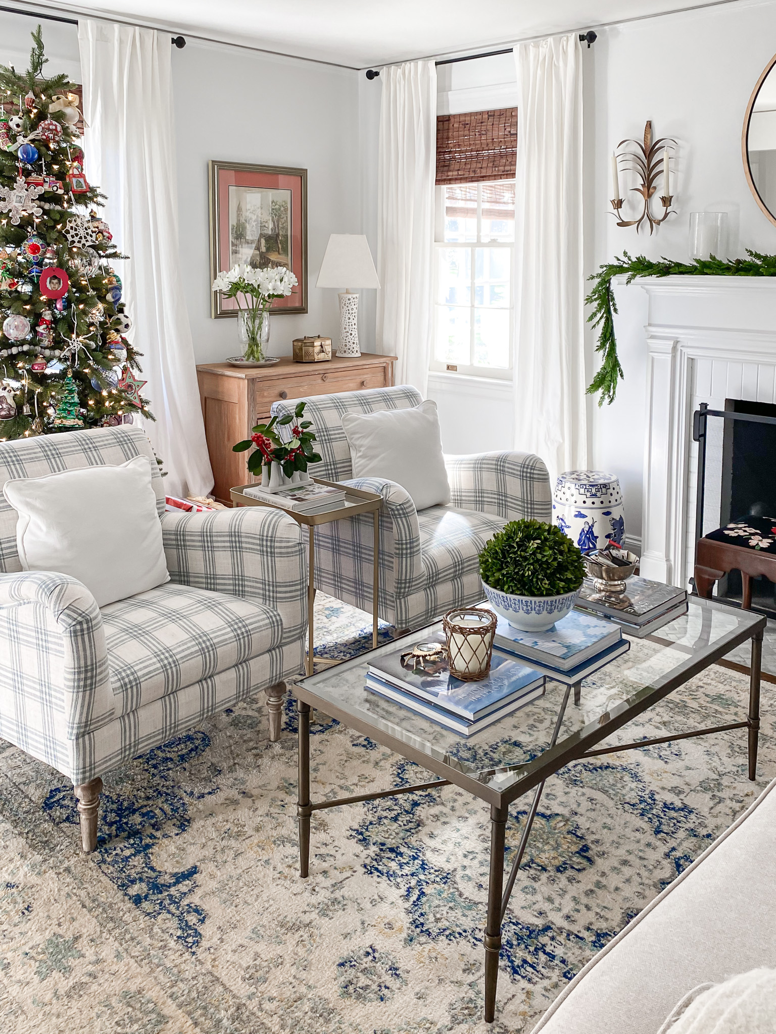 Our Living Room This Christmas - Cottage and Vine