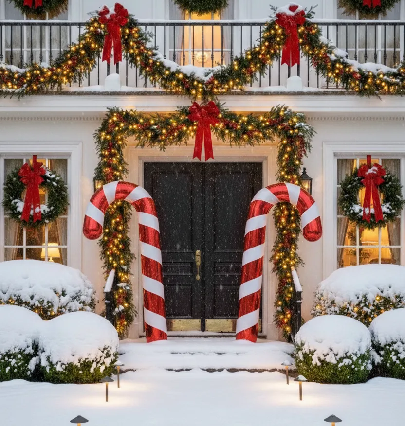 Outdoor Christmas Candy Decorations Candy Cane Yard 50 Best Candy Cane Christmas Decorations Which Are The