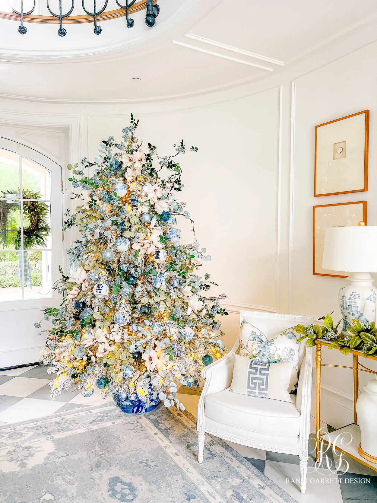 Parade of Chinoiserie Inspired Christmas Trees - Randi Garrett Design