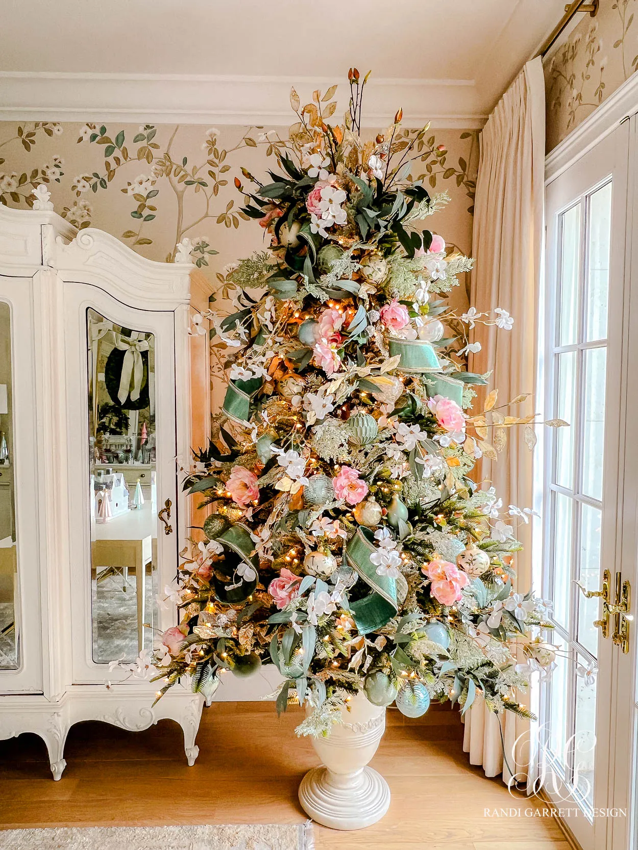 Parade of Chinoiserie Inspired Christmas Trees - Randi Garrett Design