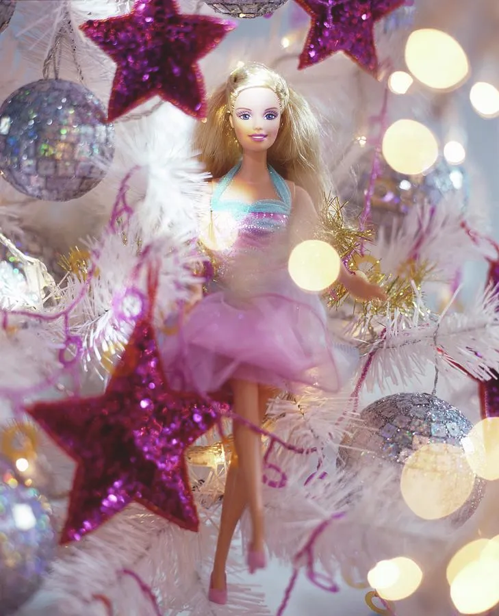 Pink Barbie Christmas Tree Barbie Doll Amongst Silver And Pink Christmas Tree Decorations Photograph By Matteo Manduzio Fine Art America
