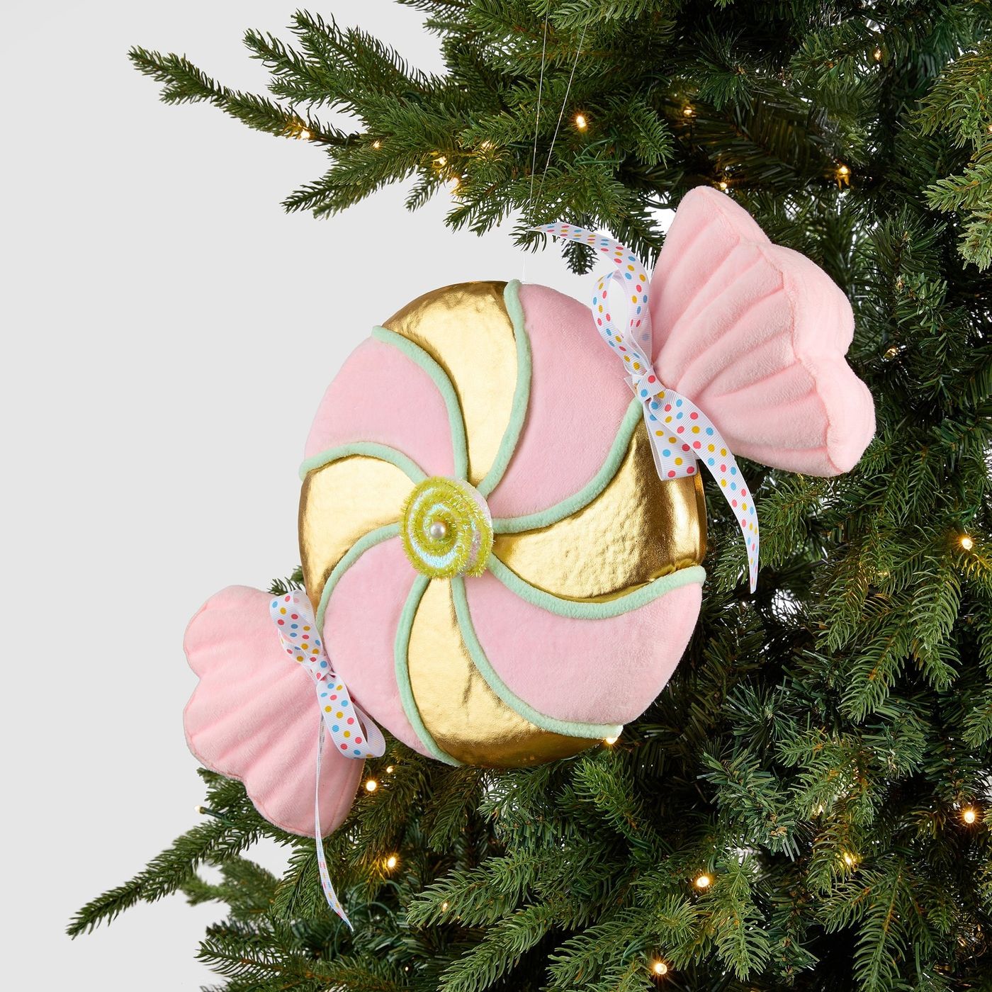 Pink Christmas Decorations Pastel Candy Ornaments Pastel Pink And Gold  Candy Christmas Ornament Joy By – Joy By
