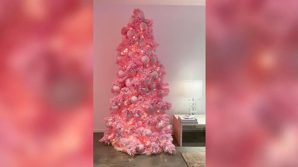 Pink Christmas trees a hot holiday trend