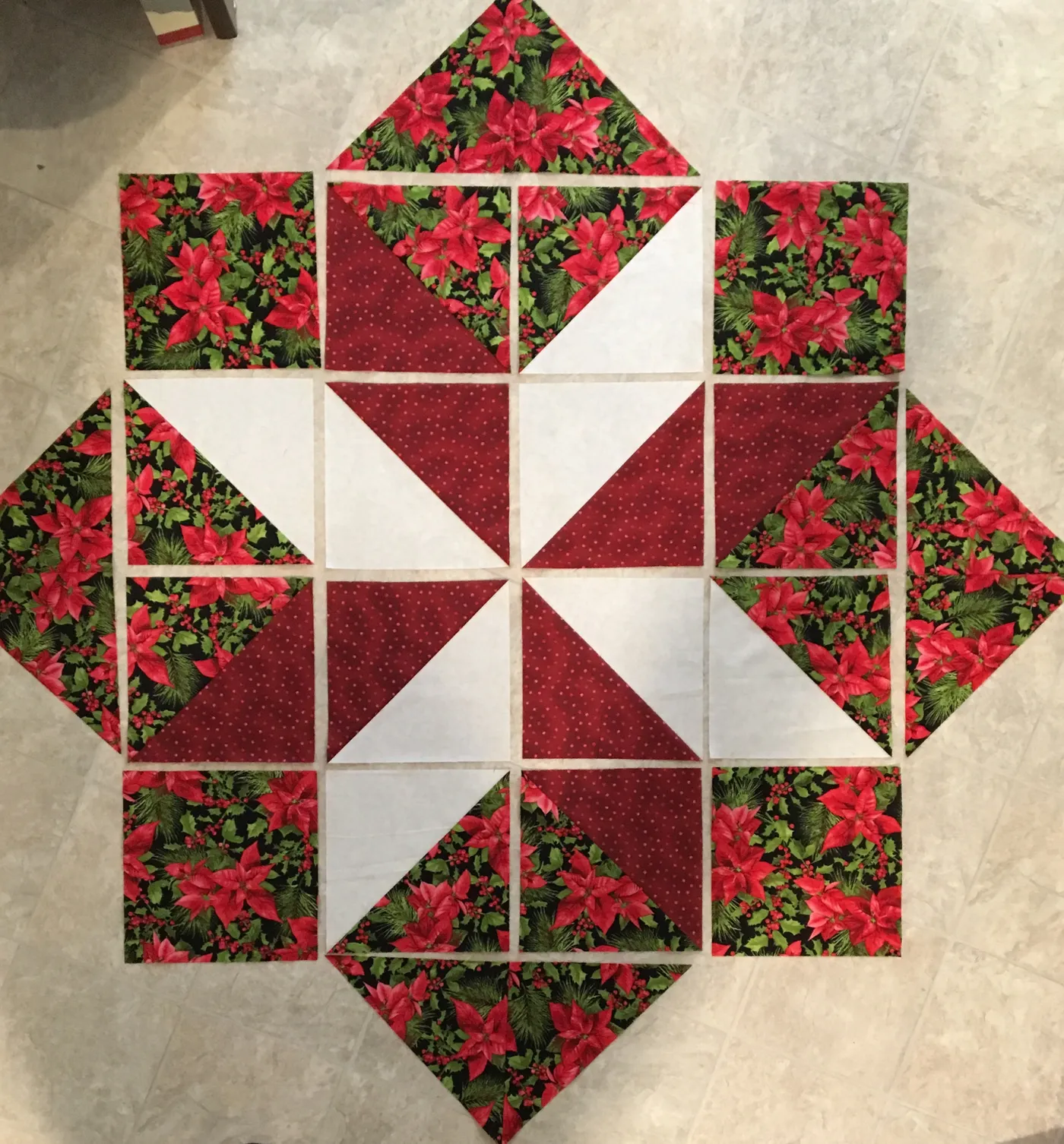 quilted Christmas Tree skirt | abyquilts