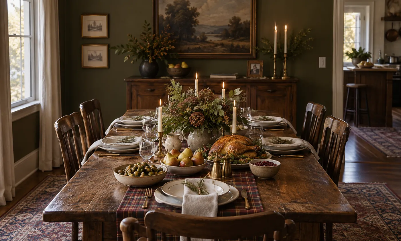 Ralph Lauren–Inspired Holiday Decor, Tartan Table & Outfit Ideas | Thriving the Holidays