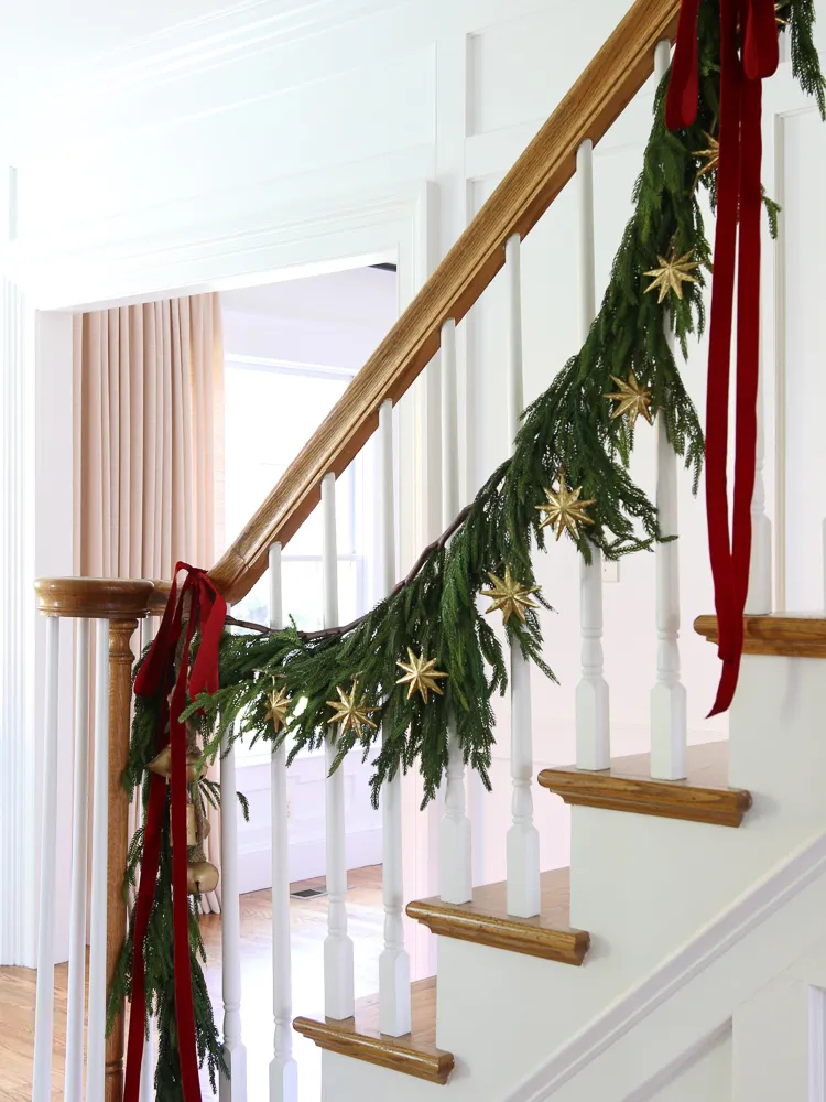 Red and White Christmas Decor - Traditional Home Tour - Stefana Silber