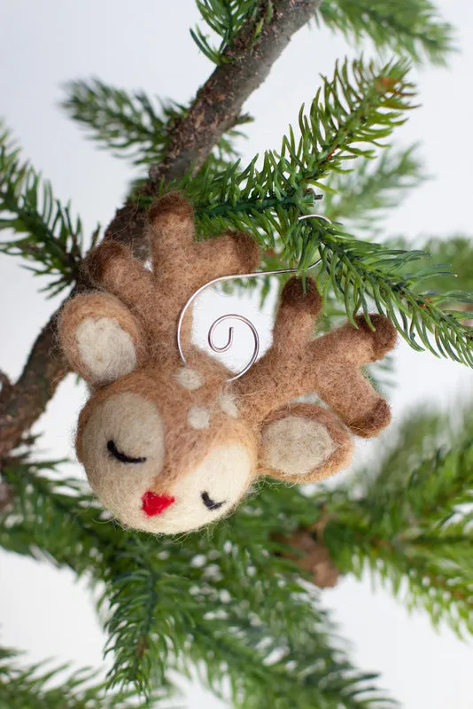 Reindeer Christmas Ornaments with Red Nose- Handmade by Matthew and Mae –  Matthew + Mae