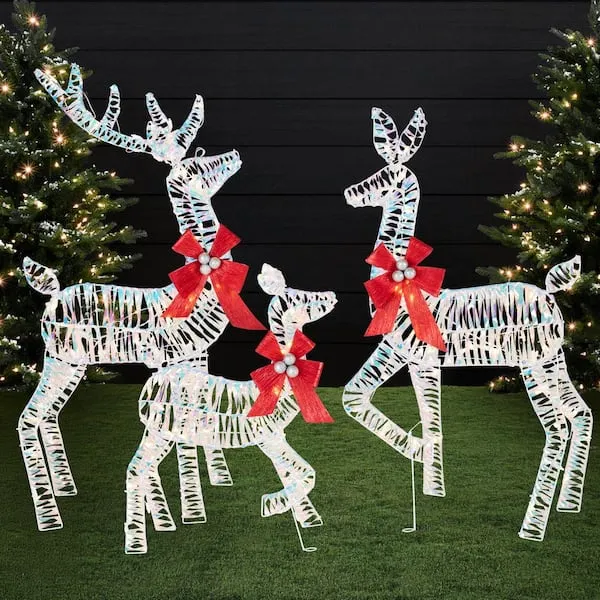 Reindeer Christmas Village Home Depot Reindeer Outdoor Christmas Decorations The Home Depot