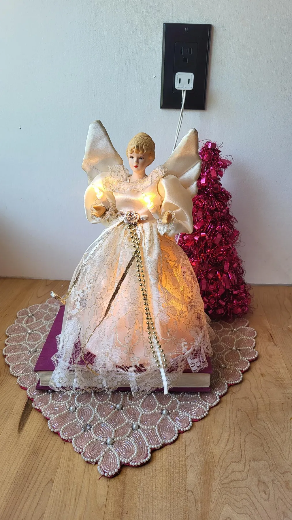 Retro Vintage Angel Tree Topper Angel Tree Topper Rare Retro Collectible Figurine  Vintage Christmas Collectible Decoration