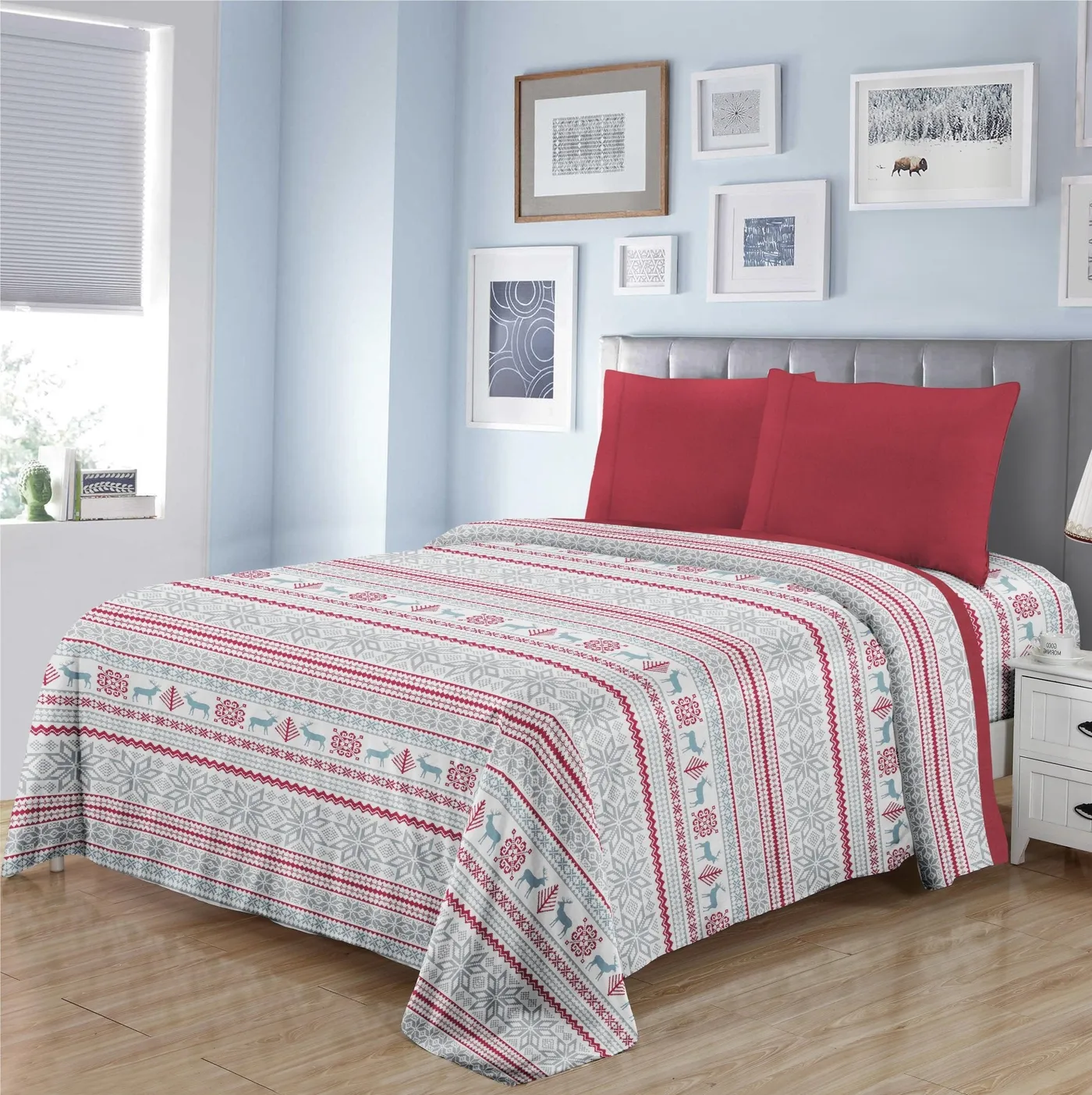 Rustic Cabin - Winter Wonderland Microfleece Sheet Set – Magasins Hart | Hart Stores