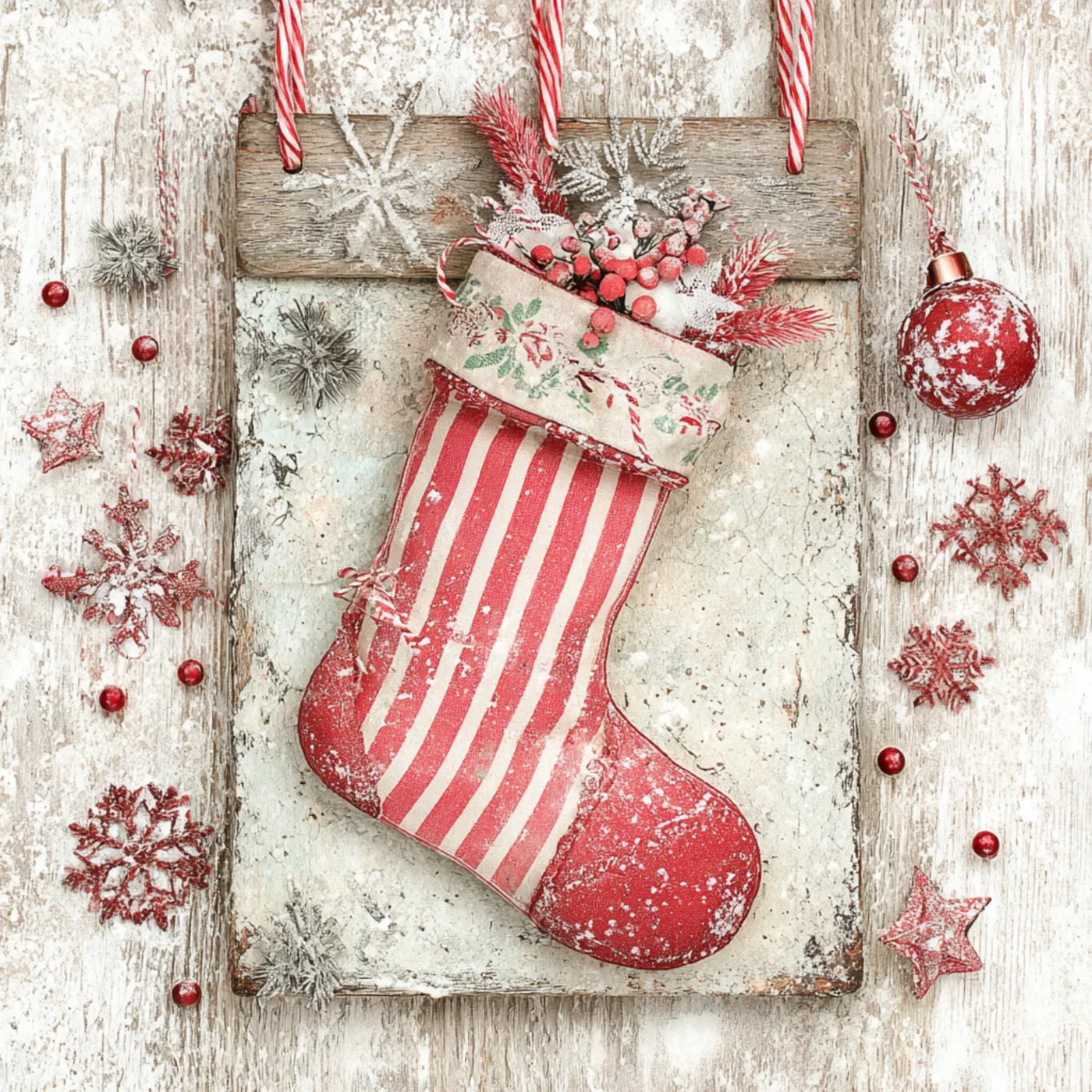 Rustic Christmas stocking – Free Public Domain Image | Public Domain  Pictures