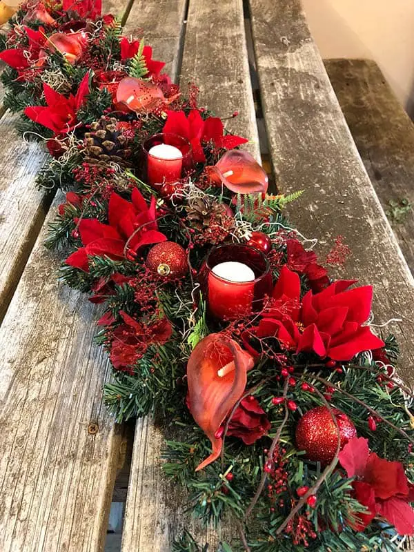 Rustic Christmas Table Centerpiece | Silk Flower Depot