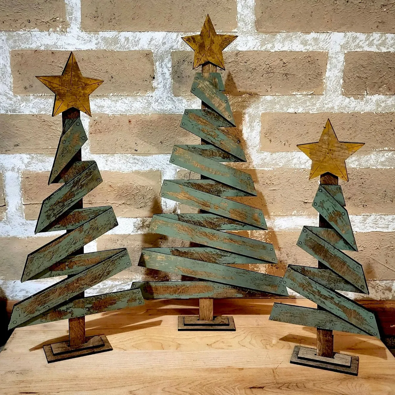 Rustic Christmas Tree Wood Rustic Wooden Christmas Trees Farmhouse Front Porch Christmas Decor Reclaimed Wood Holiday