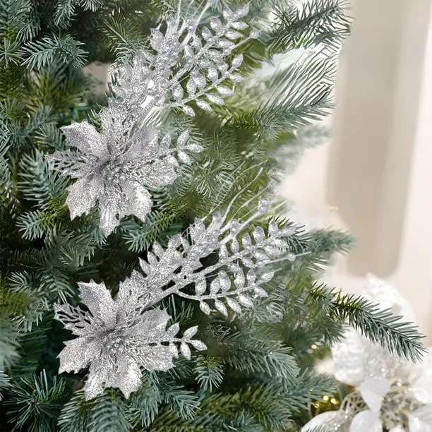 Rvkxad Christmas Tree Simulation Flowers 2Pcs, Plastic Artificial Flowers for Weddings Parties Holiday Decor, Decorative Floral Arrangements - Walmart.ca