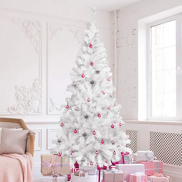 SA Products White Christmas Tree - Modern, Artificial Decoration with Snow  Effect for Xmas Season - 5ft/150cm (