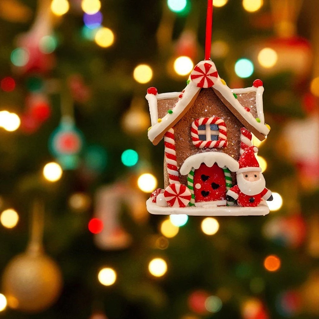 Santa's Gingerbread House Ornament