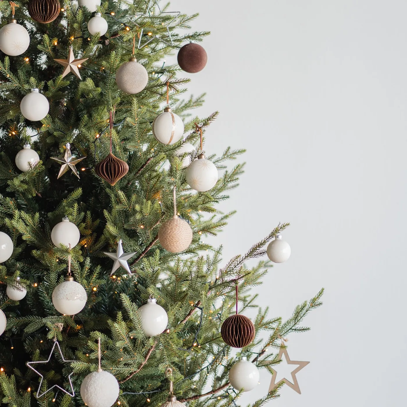 Scandi Christmas tree decorating set 100+ ornaments