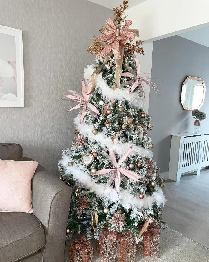 Silver And Rose Gold Christmas Tree 14 Luxurious Rose Gold Christmas Tree Ideas That Radiate Elegance