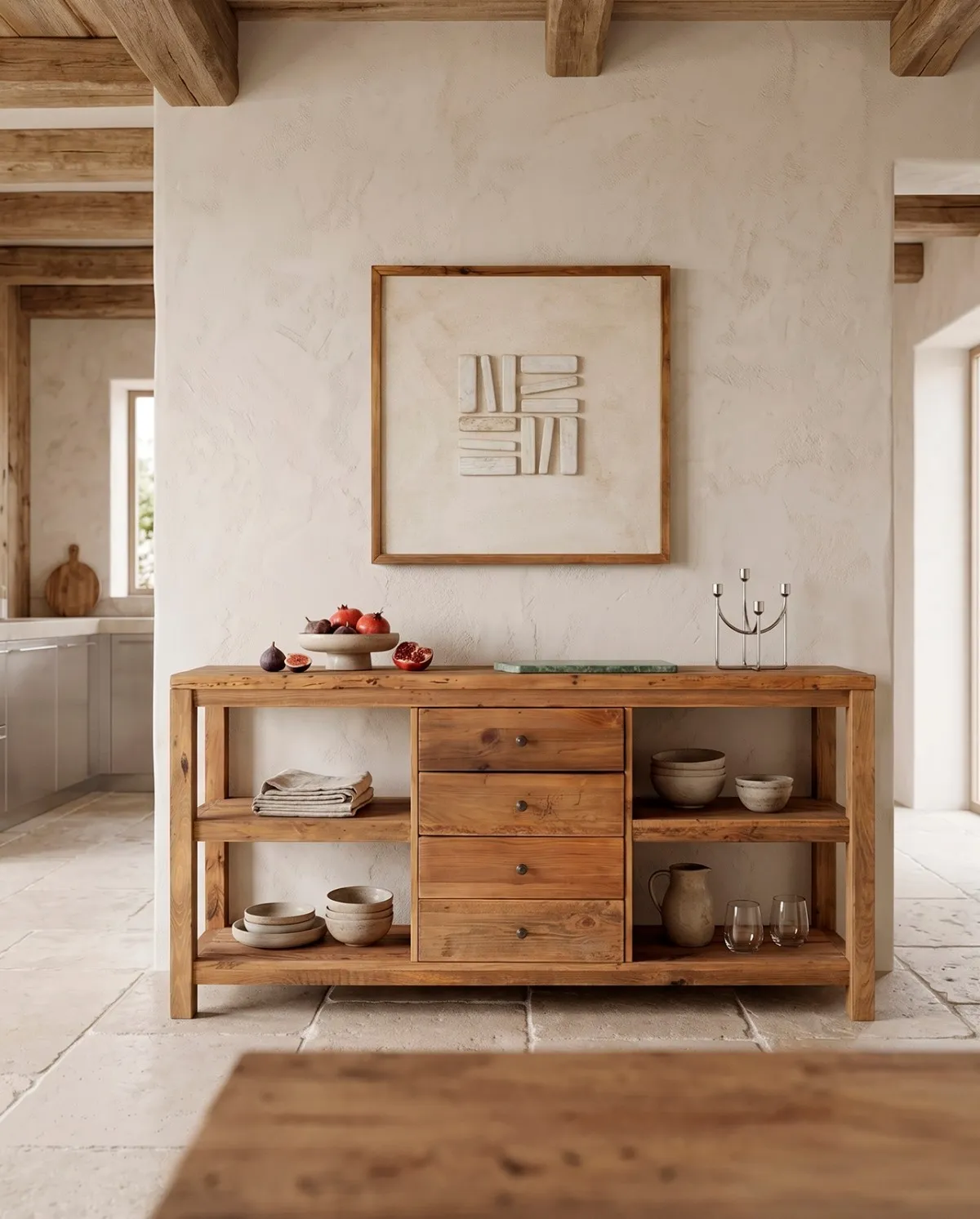 Siriana sideboard made of recycled pine 192x40x90cm