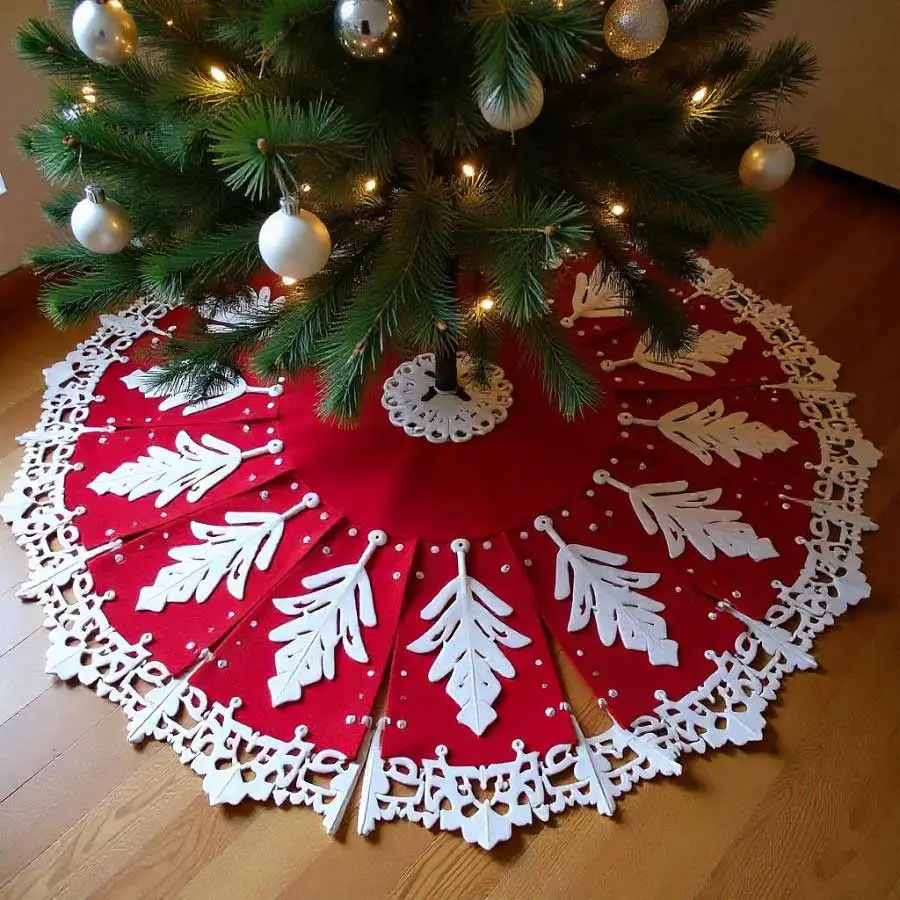 Skirt Pattern Snowflake Tree Skirt Rustic Snowflake Tree Skirt – Mary Maxim