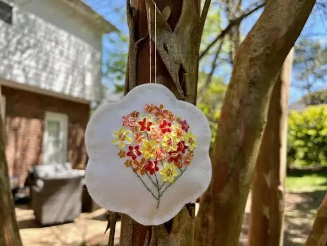Spring Bouquet Felt and Bead Ornament