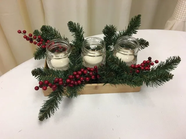Spruce and Holly Berry Centerpiece | Affordable Elegance Inc.