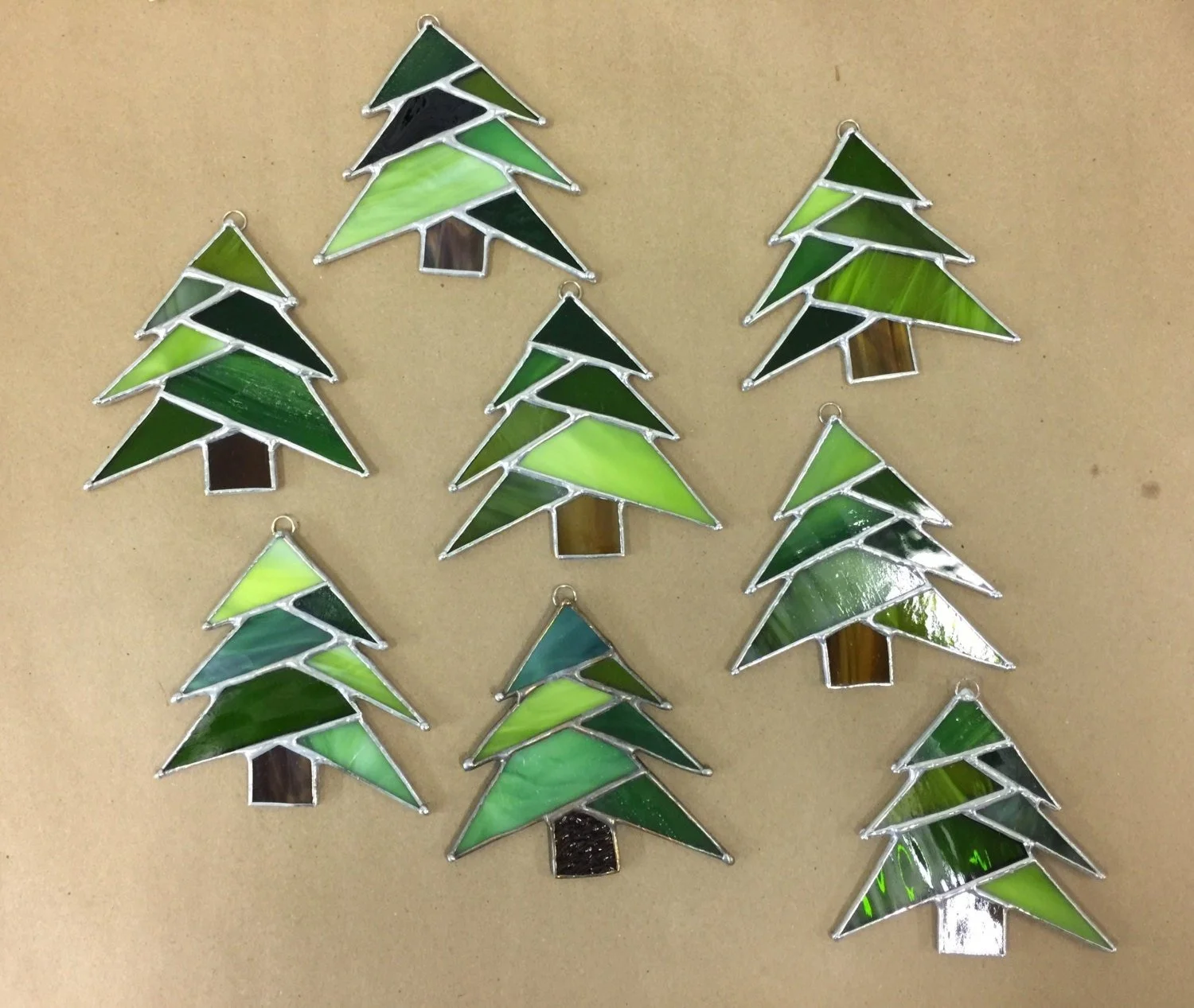 Stained Glass Christmas Tree | Stained Glass Quilt Christmas Tree |  Christmas Tree Ornament | Stained Glass Ornament — Glass Art Studios