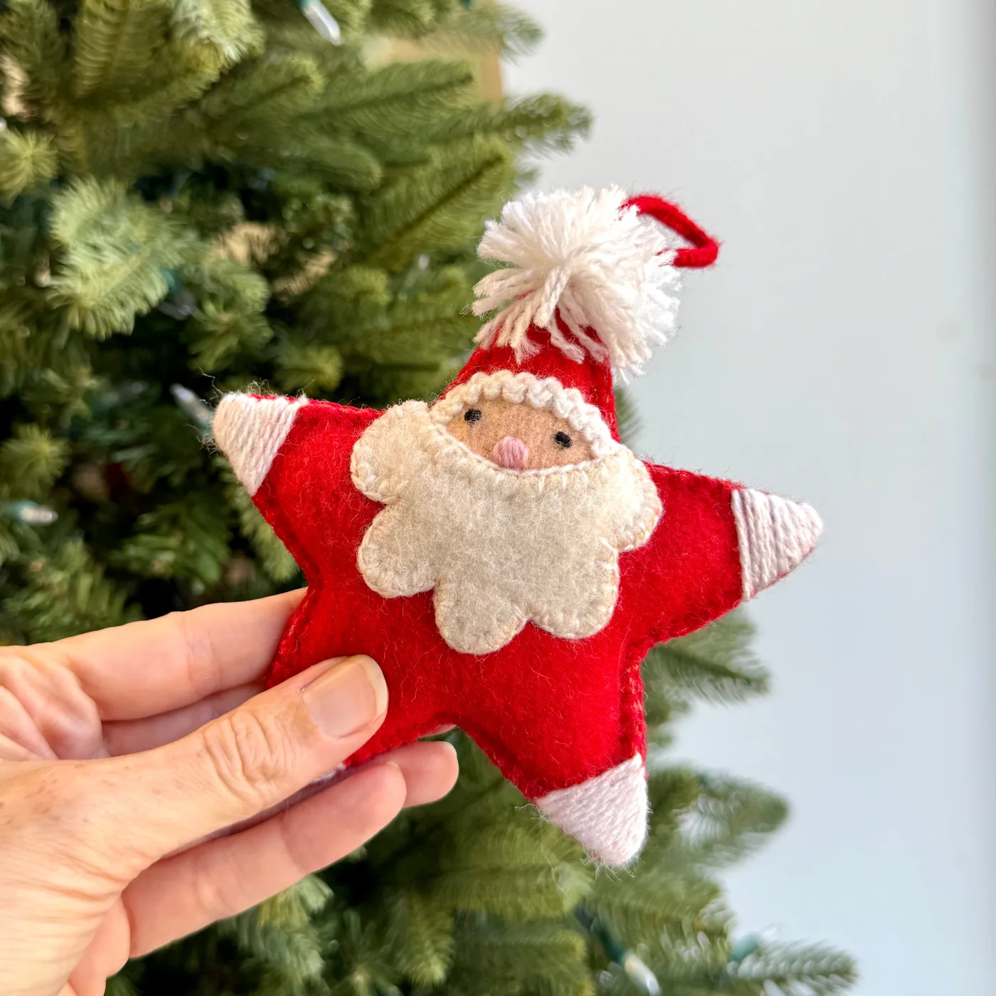 Star Santa | Handmade Christmas Wool Ornament | Ornaments 4 Orphans®