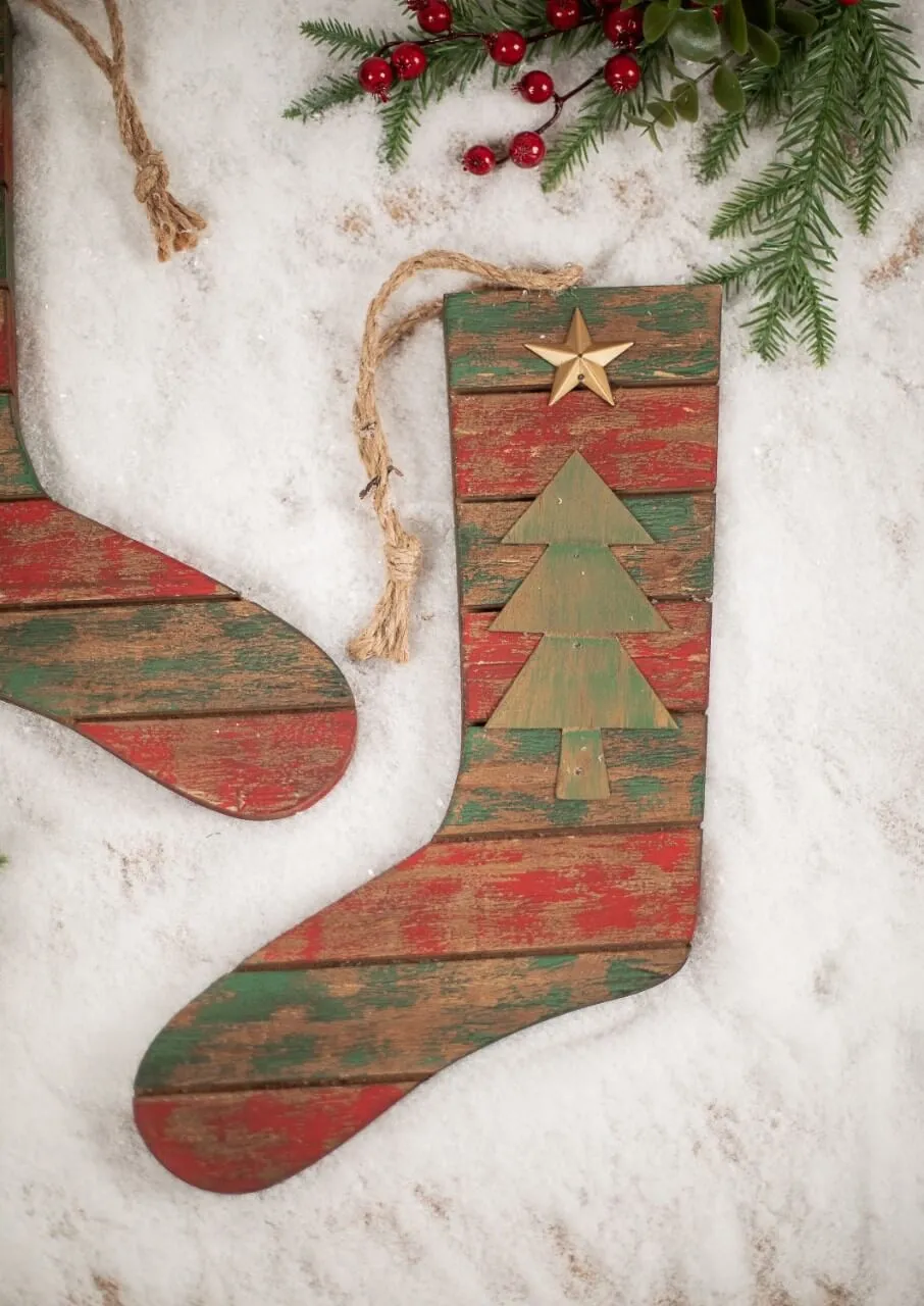 Star/Tree Holiday Hanging Stockings Star