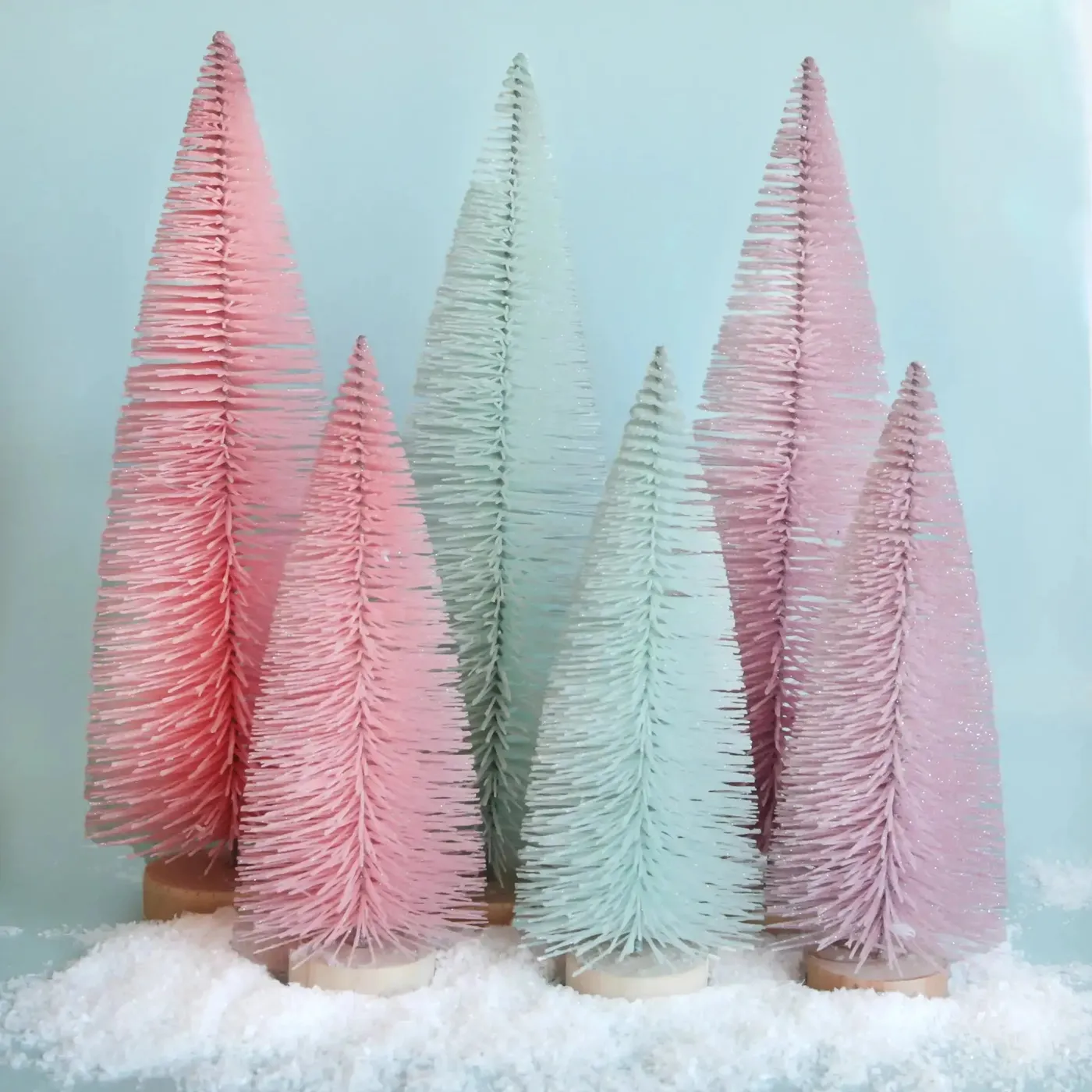 Sunshine Studios - Bottle Brush Tree | Mint | Sparkle Christmas Tree: