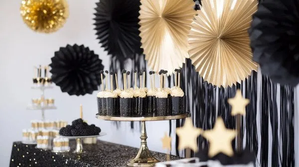 Super Elegant Black and Gold Themed Décor Ideas | eFavormart