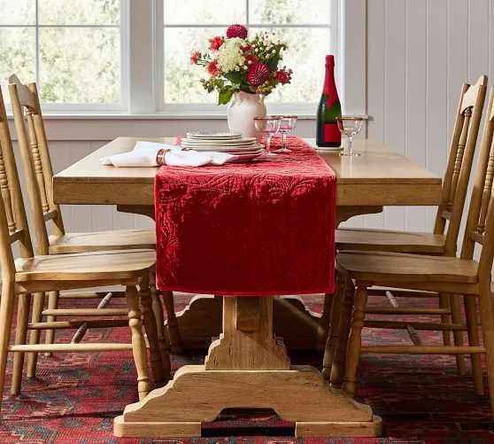 Table Decor Pottery Barn Christmas Table Runner Charlie Brown Christmas Organic Cotton Table Runner Pottery Barn