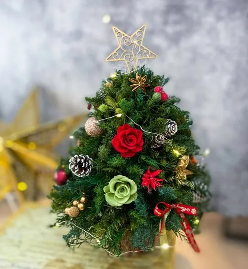 Taiwan Perpetual Flower Cedar Christmas Tree Fade Christmas Wreath Home Decoration Chri mixia-flower - Pinkoi