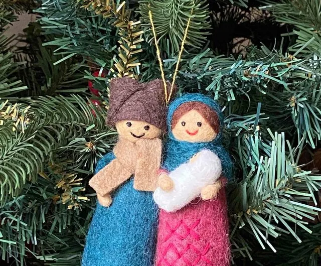 Taiwan Wool Felt Christmas Ornament - Nativity Ganapati Crafts Co. - Pinkoi