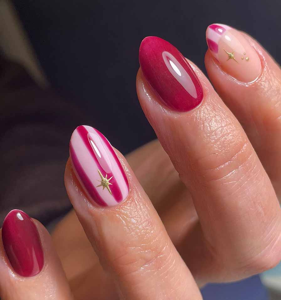 The Most Stunning Red & Pink Christmas Nail Designs of 2025 -