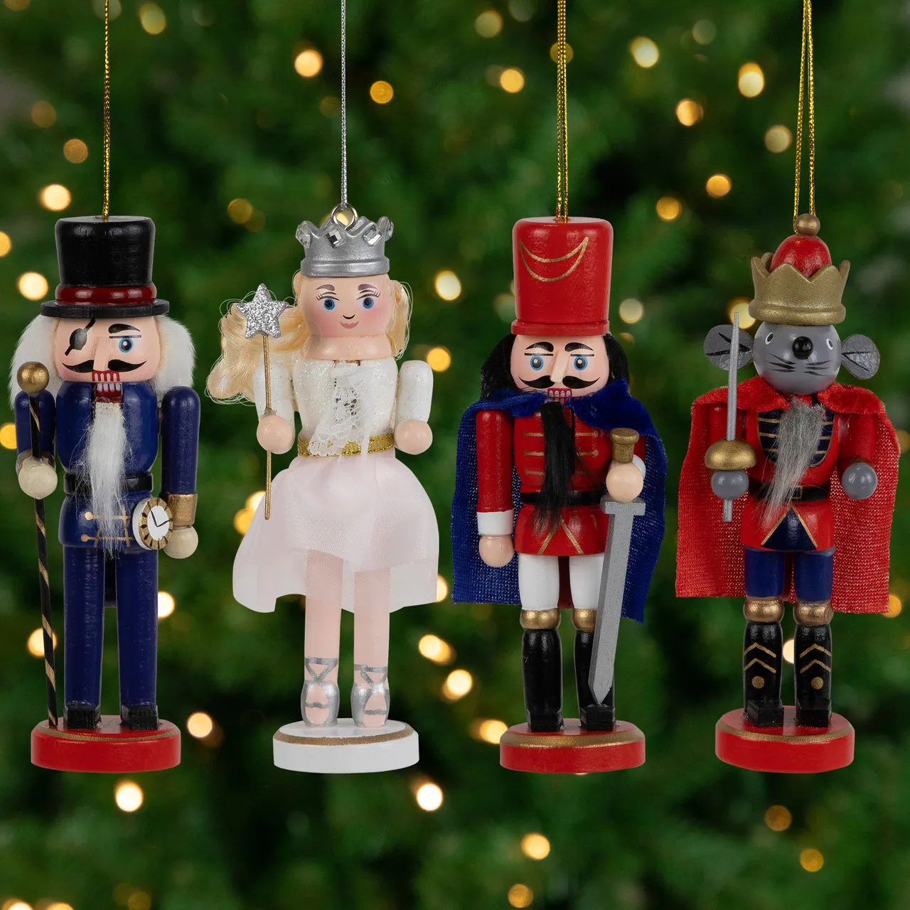 The Nutcracker Suite Christmas Figures - 5.25' - Red & Blue - Set of 4 |  Christmas