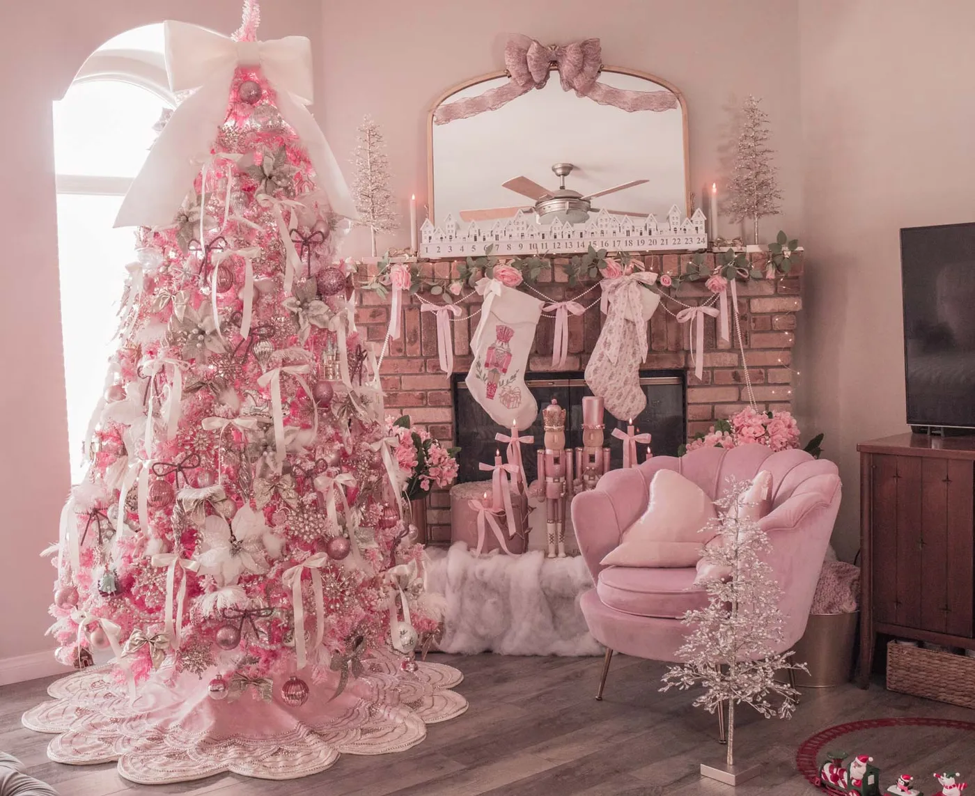 Tree Christmas Pink Seasonal Ornaments Pink Christmas Trees: A Decorating Shopping Guide