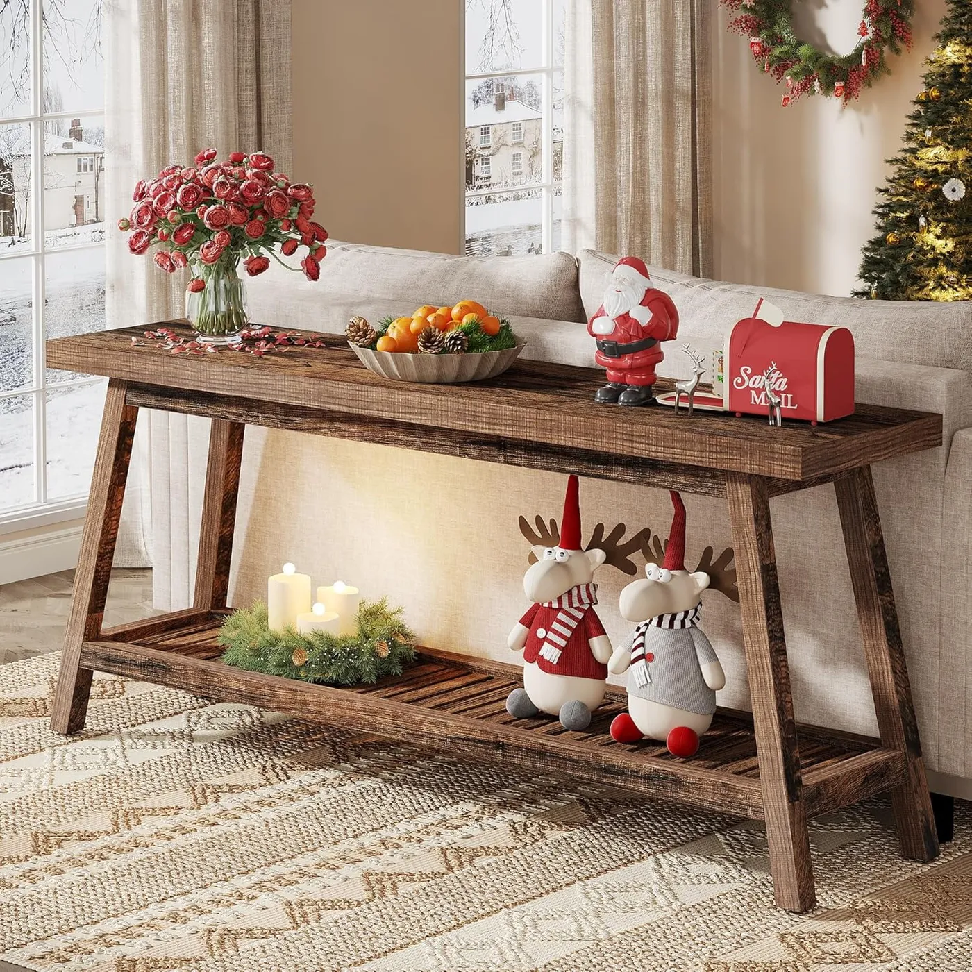 Tribesigns 70.86-Inch 2-Tier Console Table: Dominican Republic | Ubuy