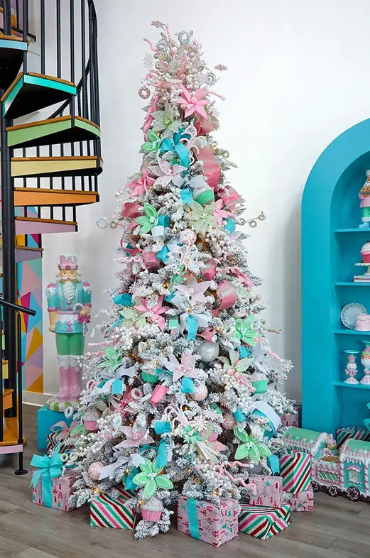 Using Gorgeous Pastel Flowers in Your Christmas Tree Designs - Decorator's Warehouse