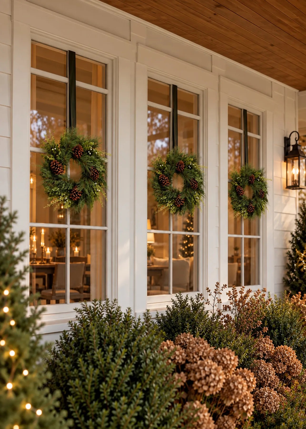 UV Treated Indoor/Outdoor Fake Juniper and Pine Cone Winter Wreath 14' – Afloral
