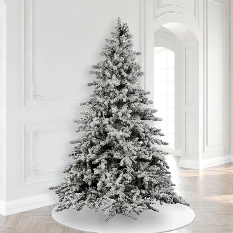 Vickerman 9' Flocked Utica Fir Artificial Christmas Tree Unlit