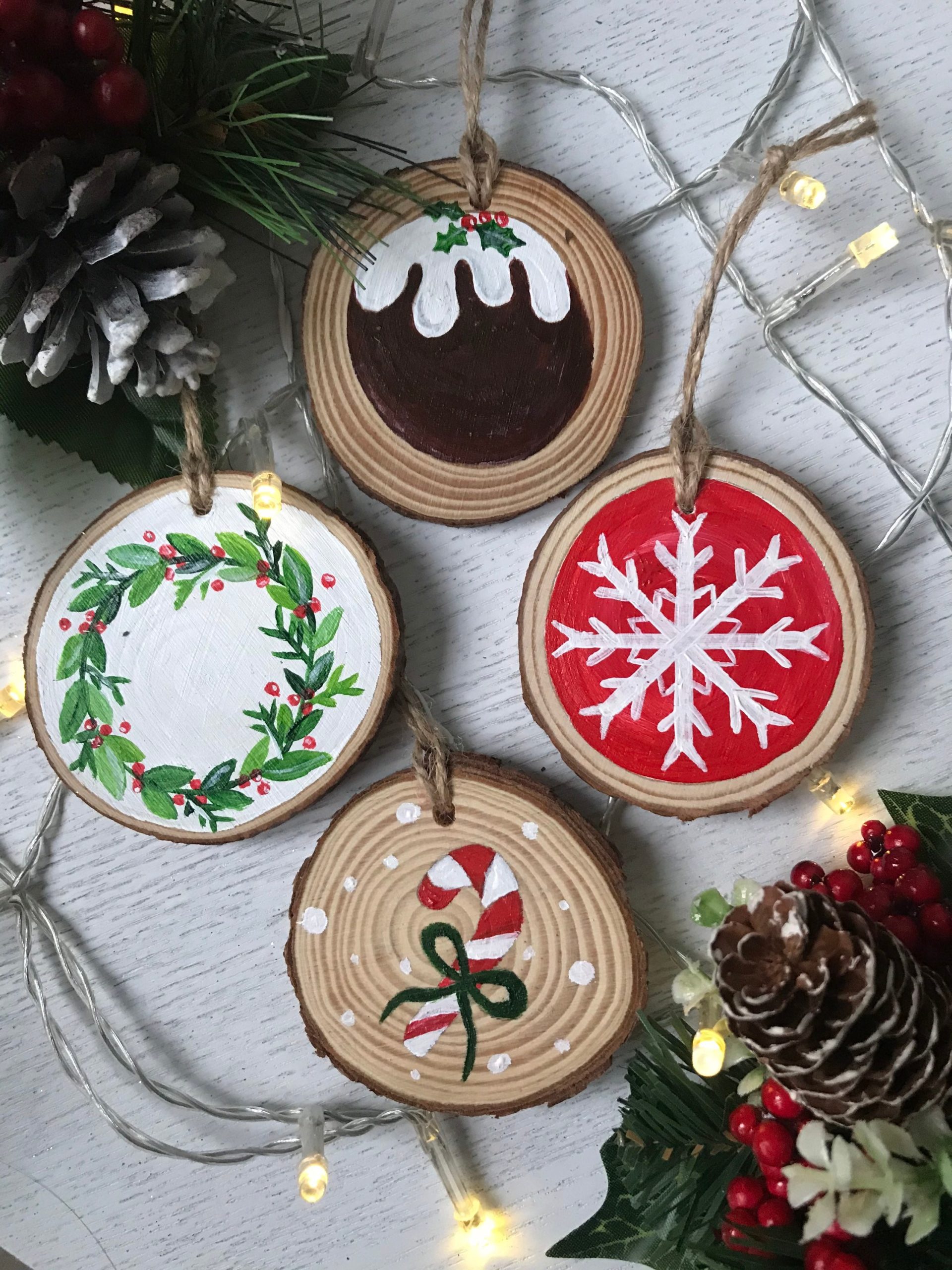 Vintage Hand Painted Wooden Penguin Ornaments Lot of 10 – Rustic Christmas Decor