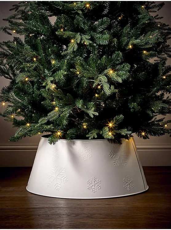 White Metal Christmas Tree Skirt | Christmas | George at ASDA