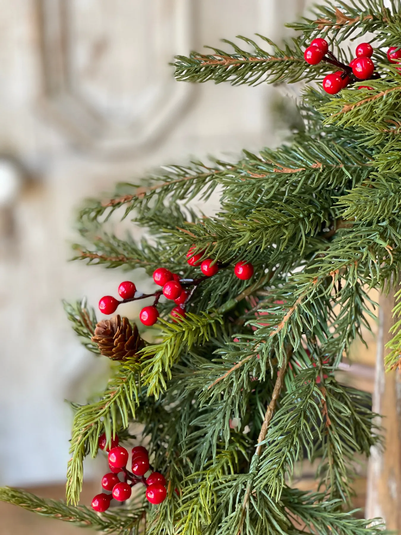 White Spruce with Berries Garland | 6' - Lancaster Home & Holiday
