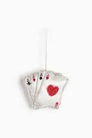 White/playing cards Embellished Christmas Tree Ornament at H&M Home | H&M US