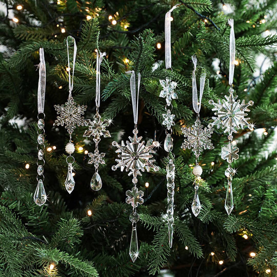Wholesale 20 Pieces Clear Teardrop Ornaments Christmas Tree Decor for your  store - Faire