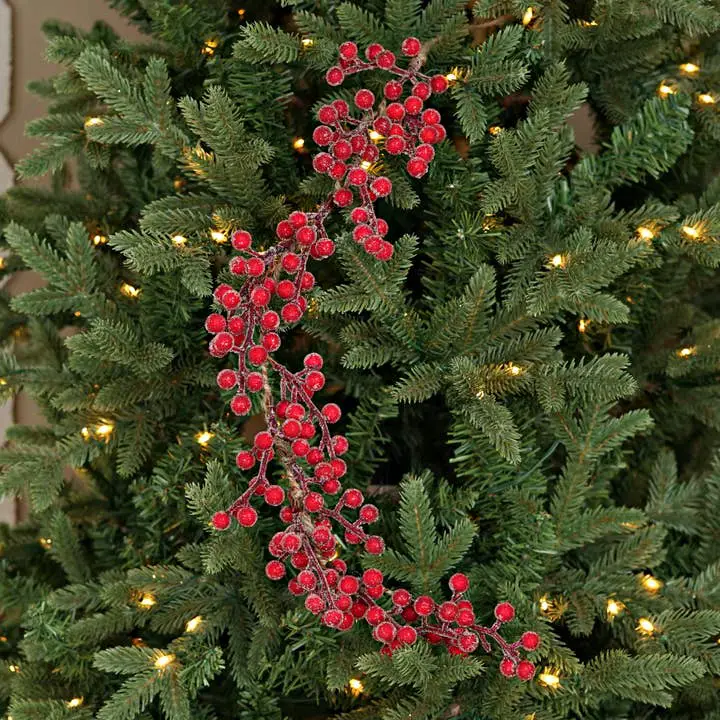 Wholesale 571067- 25inL Sugar Berry String Garland-Red- for your store - Faire