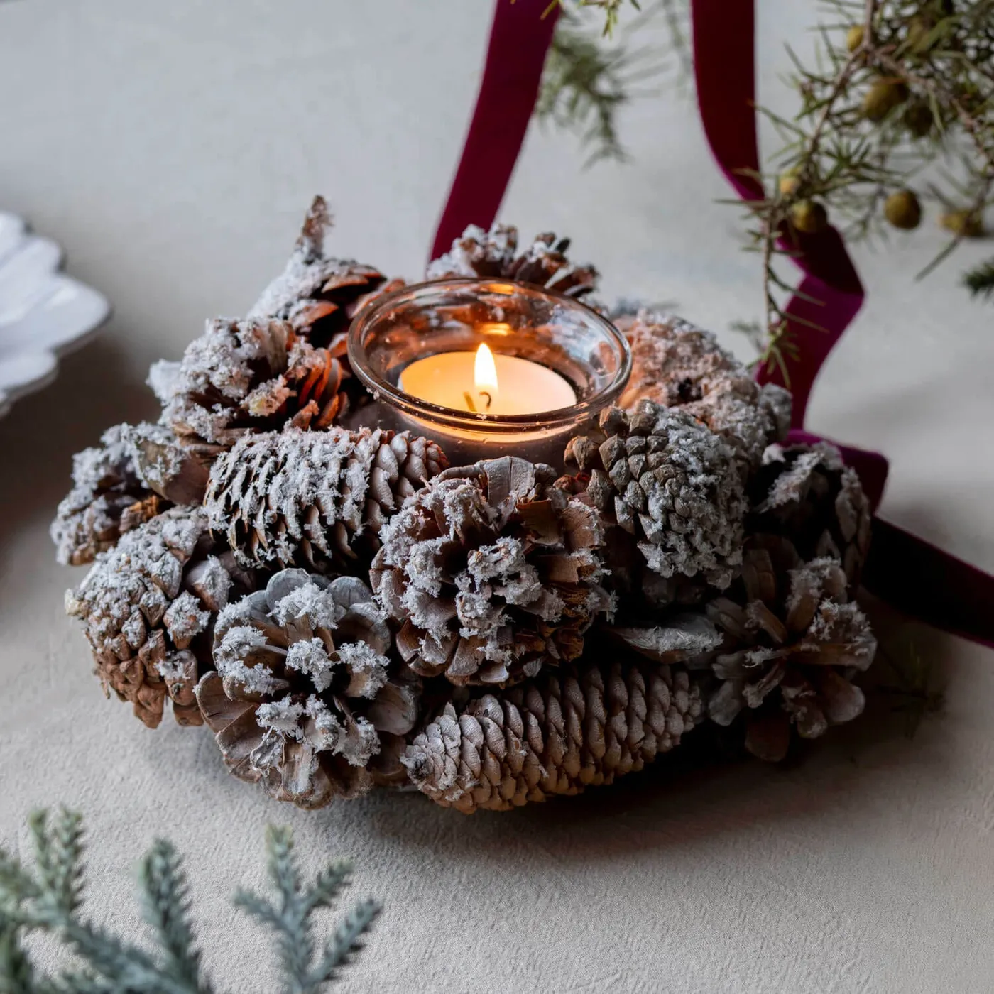 Wholesale Pinecone Candle - Perfect Christmas Centerpiece Set of Pinecone  Candleholders in Great Condition