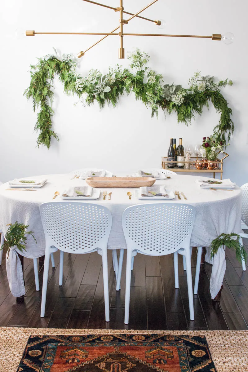 Winter Holiday Dining Room Makeover on a Budget - Anita Yokota