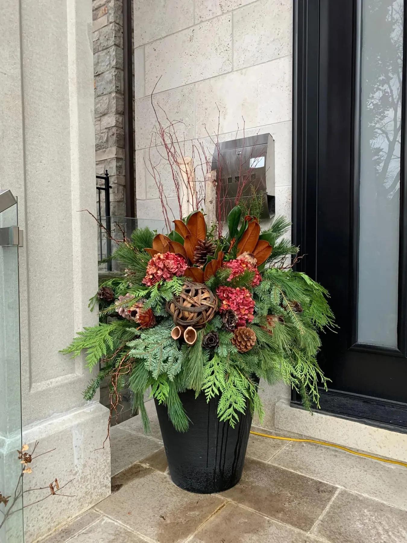 Winter Planters For The Front Porch Story - A Blissful Nest